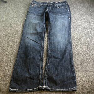 Ariat FR Jeans Womens 32R Fits 34x32 Blue Entwined Cat 2 Fire Resistant